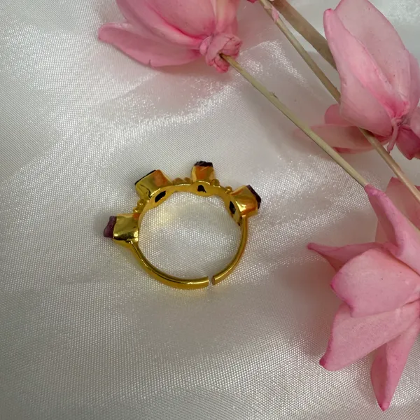 Gold_Multi_Tourmaline,_Silver_With_Plating_Finger_Ring_For_Women