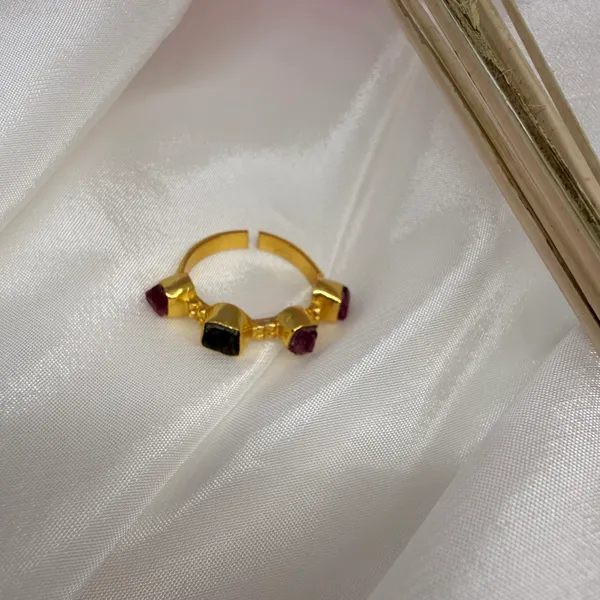 Gold_Multi_Tourmaline,_Silver_With_Plating_Finger_Ring_For_Women