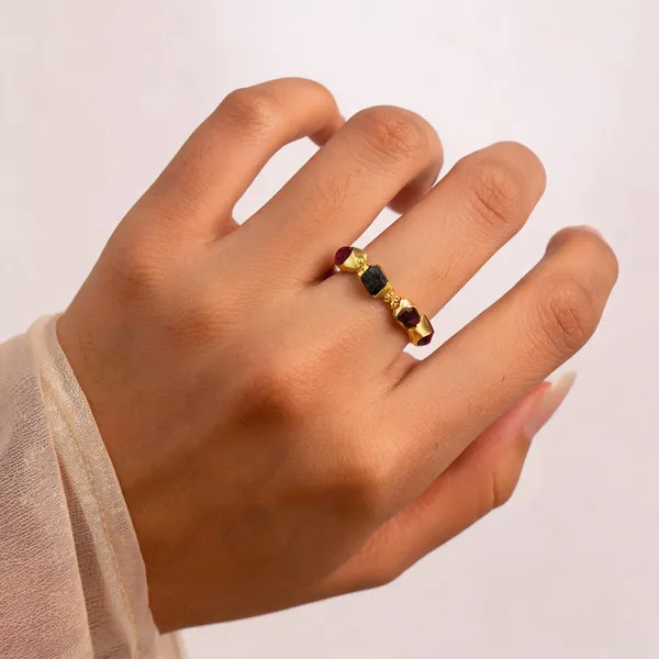 Gold_Multi_Tourmaline,_Silver_With_Plating_Finger_Ring_For_Women