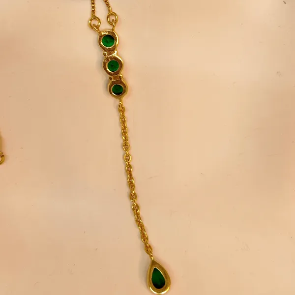 Gold_And_Green_Hydro,_Silver_With_Plating_Neck_Piece_For_Women