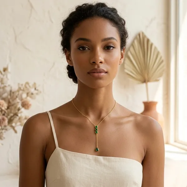 Gold_And_Green_Hydro,_Silver_With_Plating_Neck_Piece_For_Women