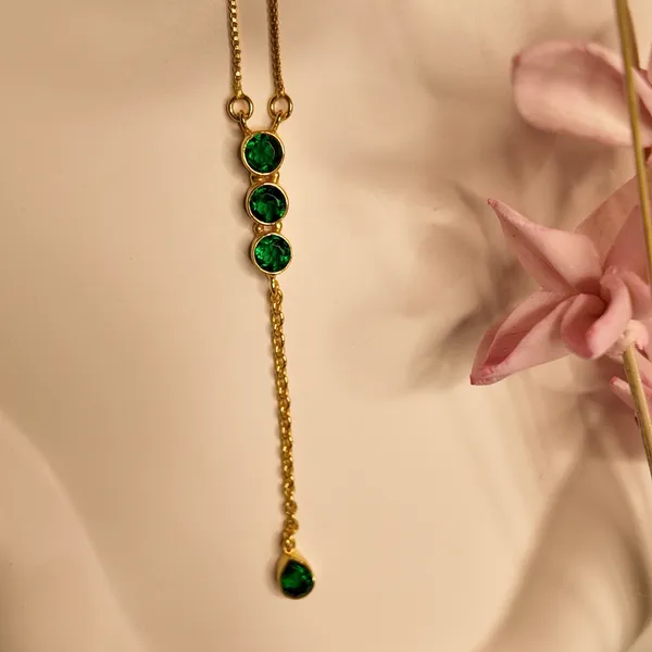 Gold_And_Green_Hydro,_Silver_With_Plating_Neck_Piece_For_Women