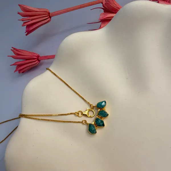 Gold_And_Blue_Amazonite_Stone_Silver_With_Plating_Neck_Piece_For_Women