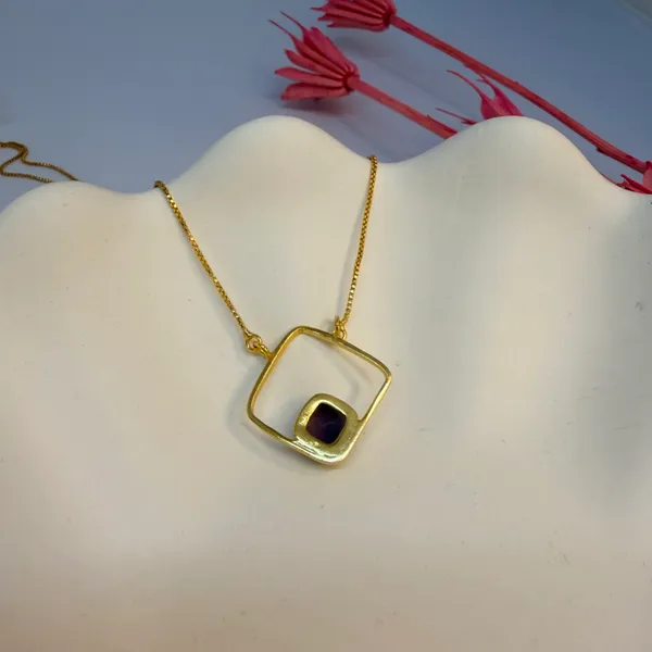 Gold_And_Purple_Amethyst_Chain_With_Pendent_For_Women