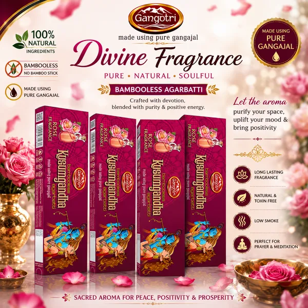 Gangotri_Kusumgandha_Bambooless_Incense_Stick_Agarbatti_Pack_Of_4