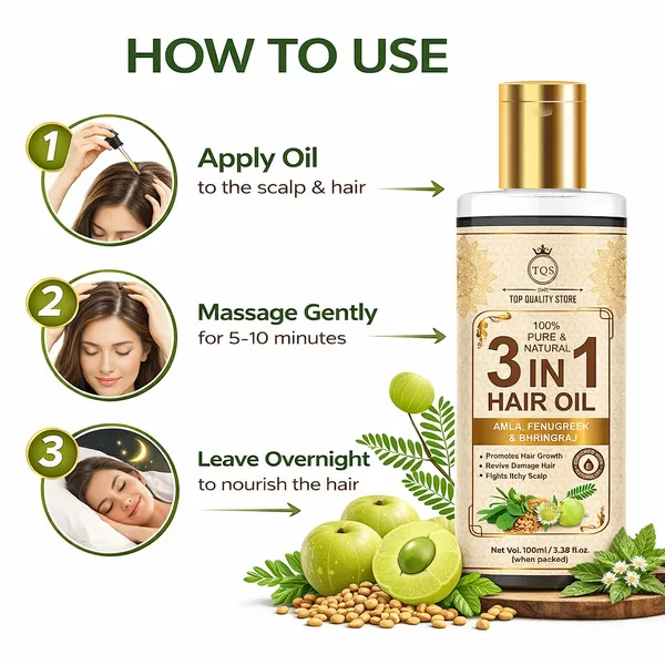3_in_1_Hair_Oil_with_Amla,_Fenugreek_&_Bhringraj_for_Strong,_Smooth_&_Healthy_Hair_|_Natural_Hair_Care_Oil_for_Daily_Use_|_Herbal_Hair_Oil_for_Men_&_Women_|_Non_Sticky_Hair_Oil_by_Top_Quality_Store