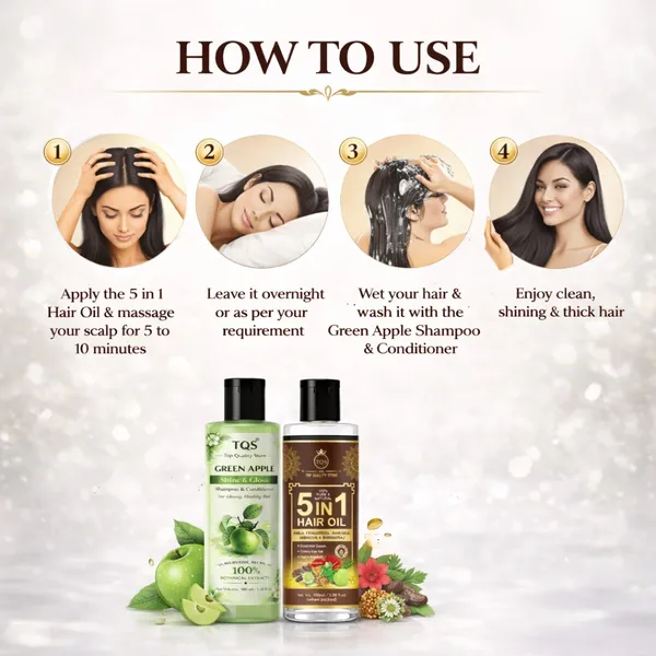 TQS_Top_Quality_Store_Amla_Apple_Shampoo_and_Herbal_5_in_1_Hair_Oil_with_Bhringraj,_Fenugreek_&_Natural_Botanicals,_Ayurvedic_Solution_for_Hair_Fall,_Dandruff_Control_&_Hair_Growth