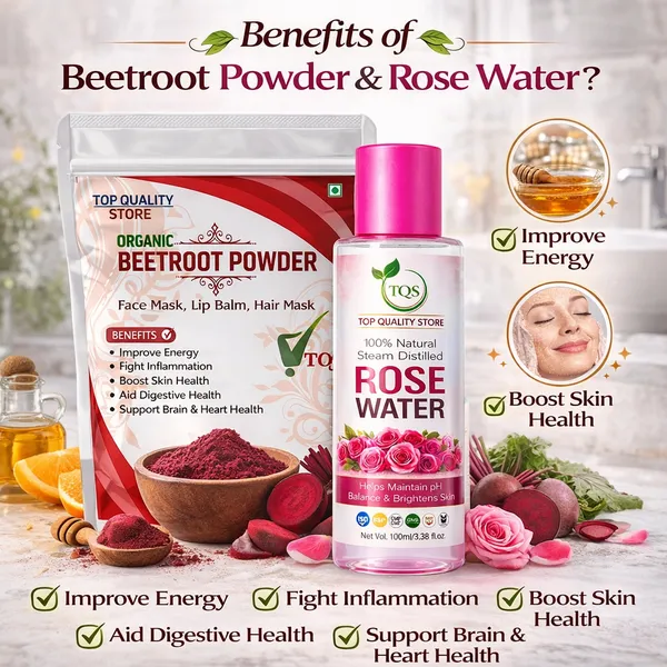 Top_Quality_Store_Beetroot_Powder_with_100%_Natural_Rose_Water_Combo_for_Face_Pack,_Skin_Care,_Lip_Care,_Hair_Mask,_Natural_Glow_Care,_Herbal_Powder_&_Steam_Distilled_Rose_Water_for_Daily_Beauty_Routi