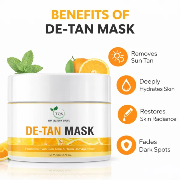De_Tan_Face_Mask_for_Clean,_Fresh_&_Even_Looking_Skin_|_Face_Pack_for_Removing_Dirt,_Oil_&_Sun_Tan_Look_|_Skin_Care_Mask_for_Smooth_&_Bright_Skin_|_Daily_Use_Face_Pack_for_Men_&_Women_by_TQS_50g