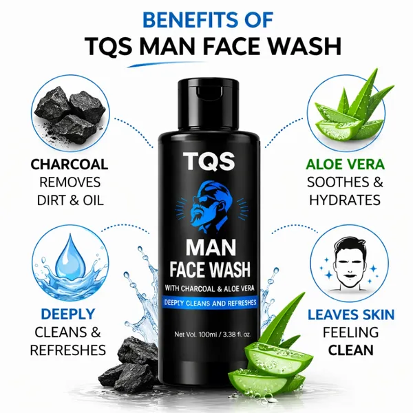 Men_Face_Wash_with_Charcoal_&_Aloe_Vera_for_Deep_Clean_&_Fresh_Skin_|_Daily_Use_Face_Wash_for_Oil_Control_&_Refreshing_Feel_|_Gentle_Face_Cleanser_for_Men_Skin_Care_|_TQS_Man_Face_Wash_100ml__✅_Under