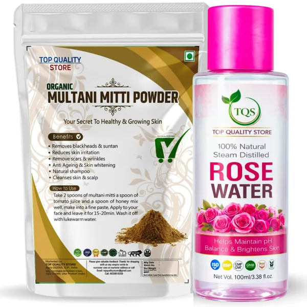 Fullers_Earth_Multani_Mitti_Powder_with_Rose_Water_Combo_|_100%_Natural_Fullers_Earth_&_Steam_Distilled_Rose_Water_|_Oil_Control,_Deep_Cleansing_&_Skin_Brightening_Face_Pack_for_Glowing_Skin