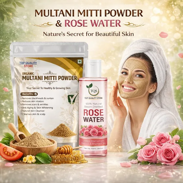 Fullers_Earth_Multani_Mitti_Powder_with_Rose_Water_Combo_|_100%_Natural_Fullers_Earth_&_Steam_Distilled_Rose_Water_|_Oil_Control,_Deep_Cleansing_&_Skin_Brightening_Face_Pack_for_Glowing_Skin