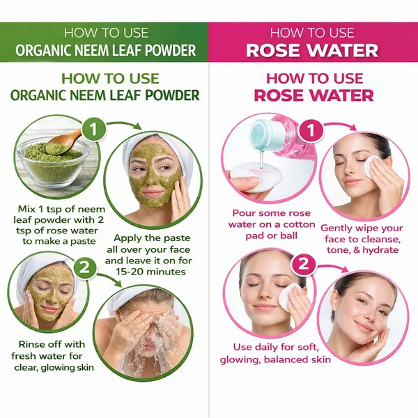 TQS_Neem_Leaf_Powder_with_Rose_Water_Combo_|_100%_Natural_Neem_Powder_&_Steam_Distilled_Rose_Water_|_Acne_Care,_Dandruff_Control_&_Skin_Brightening_|_Face_Pack_&_Hair_Pack_Combo