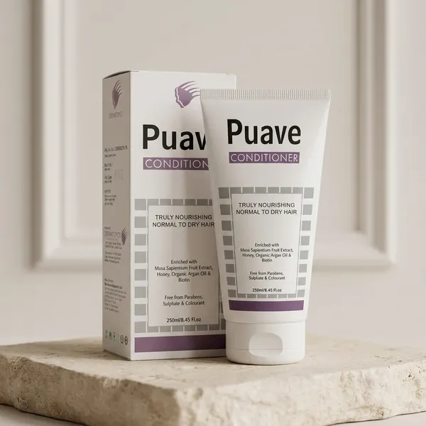 Puave_Conditioner_250ml_for_Normal_to_Dry_Hair,_Nourishing_Hair_Conditioner_with_Honey,_Argan_Oil,_Biotin_&_Fruit_Extract,_Paraben_Free_Daily_Use_Hair_Conditioner_for_Smooth,_Soft_and_Manageable_Hair