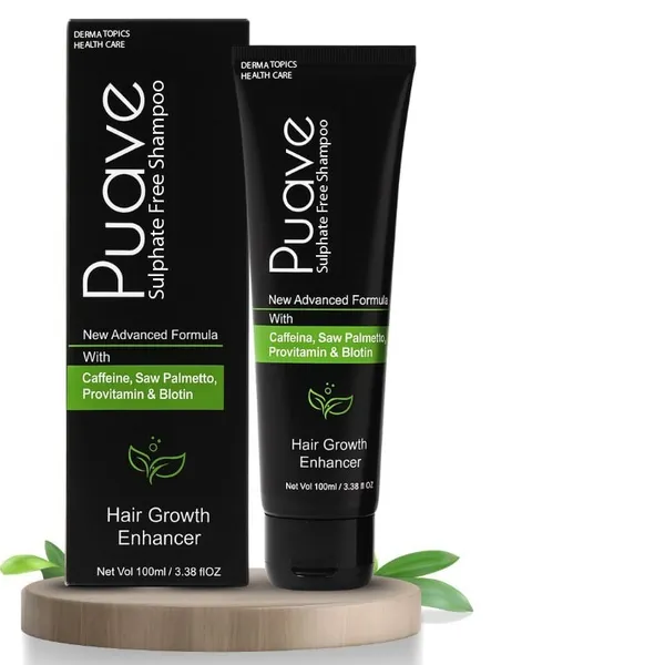 Puave_Sulphate_Free_Shampoo_with_Caffeine,_Saw_Palmetto_&_Biotin_|_Gentle_Daily_Hair_Cleanser_for_Strong,_Smooth_&_Healthy_Looking_Hair