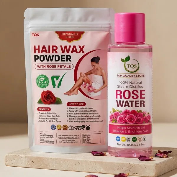 Top_Quality_Store_Hair_Wax_Powder_with_Rose_Petals_&_100%_Natural_Rose_Water_Combo_for_Body_Care,_Skin_Care,_Hair_Removal_Wax_Powder,_Herbal_Beauty_Powder_&_Steam_Distilled_Rose_Water_for_Daily_Care_R