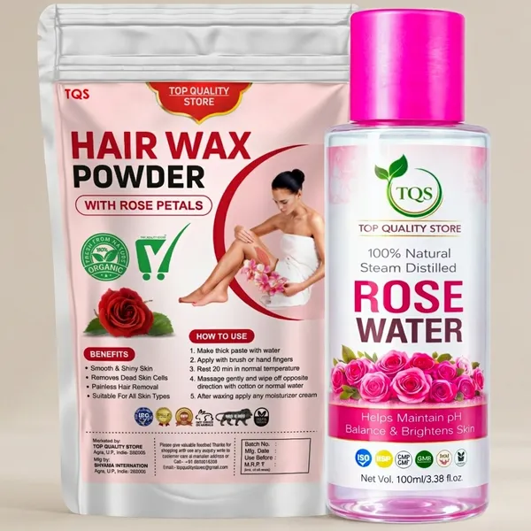 Top_Quality_Store_Hair_Wax_Powder_with_Rose_Petals_&_100%_Natural_Rose_Water_Combo_for_Body_Care,_Skin_Care,_Hair_Removal_Wax_Powder,_Herbal_Beauty_Powder_&_Steam_Distilled_Rose_Water_for_Daily_Care_R