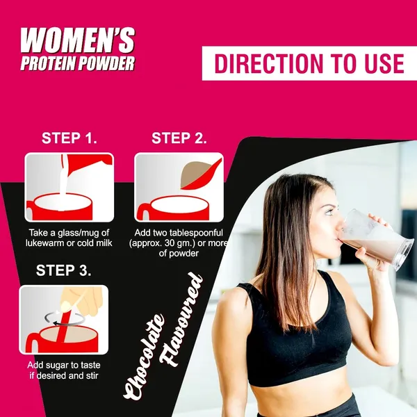 AktiveHerbals_Women’s_Protein_Powder_Rich_Chocolate_200g_|_Muscle_Growth_&_Weight_Gainer_Supplement_with_Multivitamins_&_Carbs_for_Healthy_Body_Mass_and_Strength
