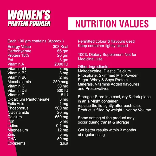 AktiveHerbals_Women’s_Protein_Powder_Rich_Chocolate_200g_|_Muscle_Growth_&_Weight_Gainer_Supplement_with_Multivitamins_&_Carbs_for_Healthy_Body_Mass_and_Strength