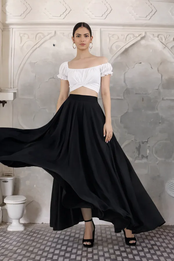 Black_And_White_Two-Piece_Crop_Top_And_Maxi_Skirt_Set