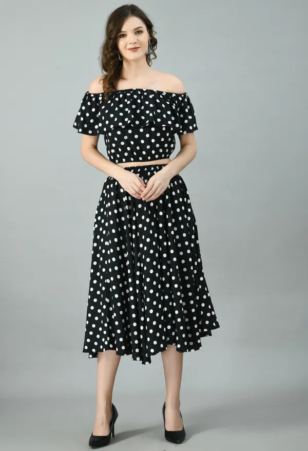 Black_And_White_Polka_Dot_Co-Ord_Set_-_Off-Shoulder_Crop_Top_And_Midi_Skirt
