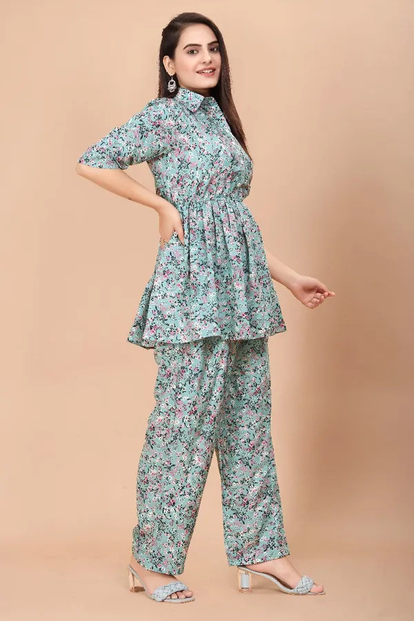 Floral_Print_Peplum_Top_And_Palazzo_Pants_Co-Ord_Set_For_Women