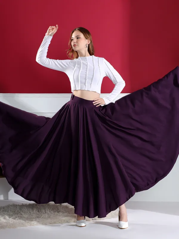 Women'S_High-Waist_Pleated_Flared_Maxi_Skirt_-_Deep_Purple