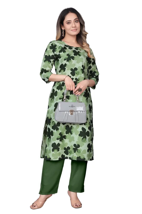 Women'S_Green_Floral_Print_Kurta_With_Matching_Palazzo_Set