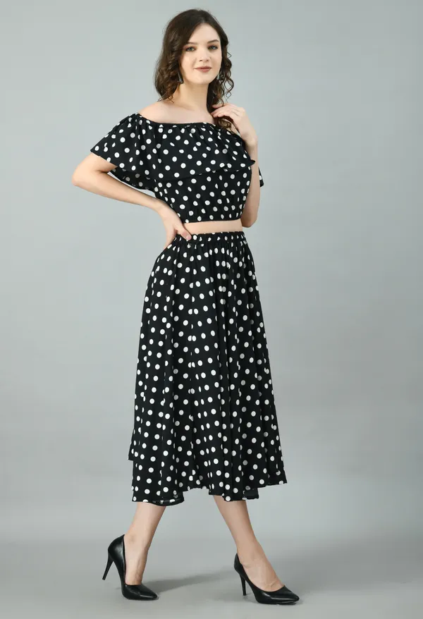 Black_And_White_Polka_Dot_Co-Ord_Set_-_Off-Shoulder_Crop_Top_And_Midi_Skirt