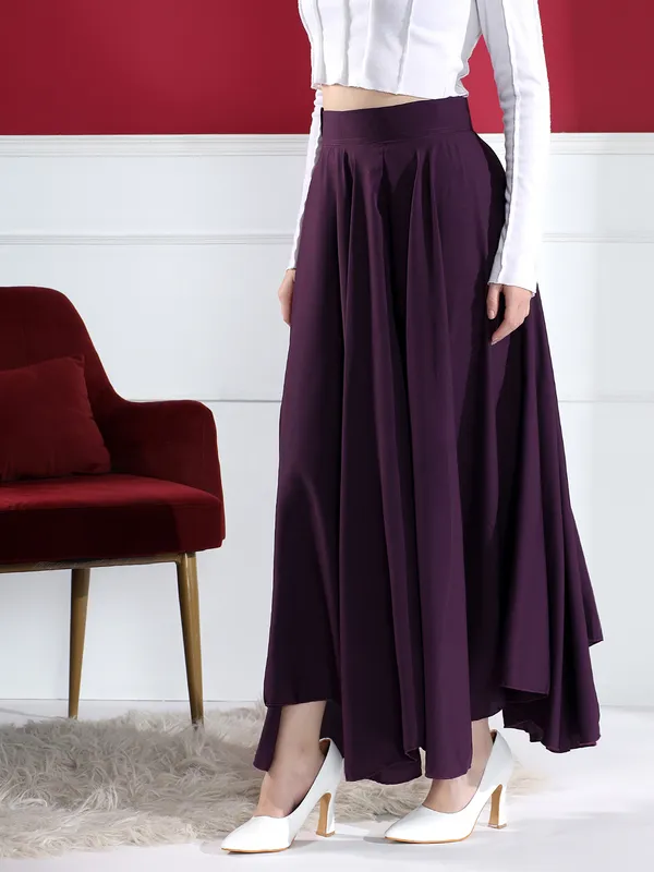Women'S_High-Waist_Pleated_Flared_Maxi_Skirt_-_Deep_Purple