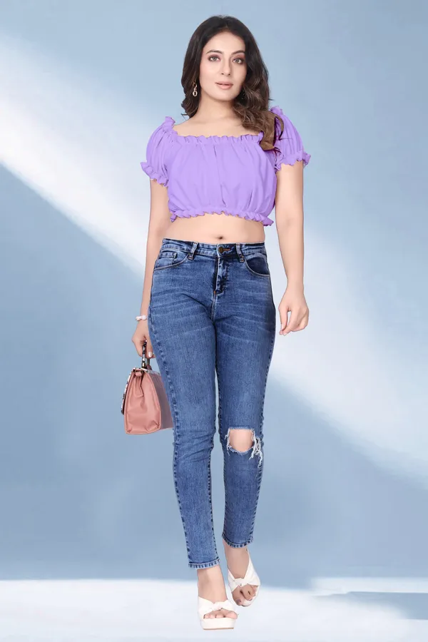 Lavender_Ruffle_Crop_Top_For_Women