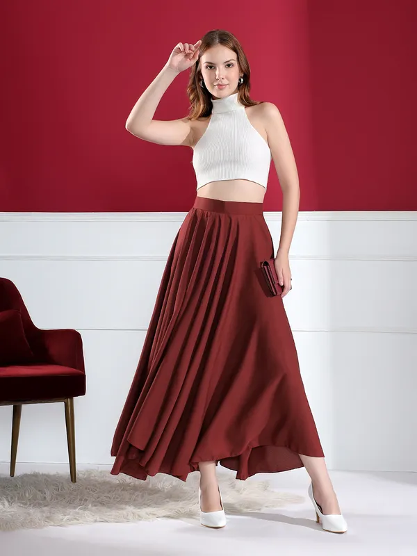 Burgundy_Pleated_Maxi_Skirt_-_Flowy_A-Line_High_Waist_Long_Skirt_For_Women