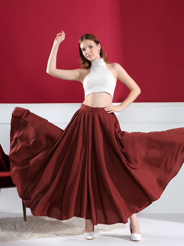 Burgundy_Pleated_Maxi_Skirt_-_Flowy_A-Line_High_Waist_Long_Skirt_For_Women