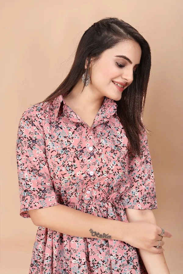 Pink_Floral_Printed_Co-Ord_Set_With_Collared_Top_And_Palazzo_Pants