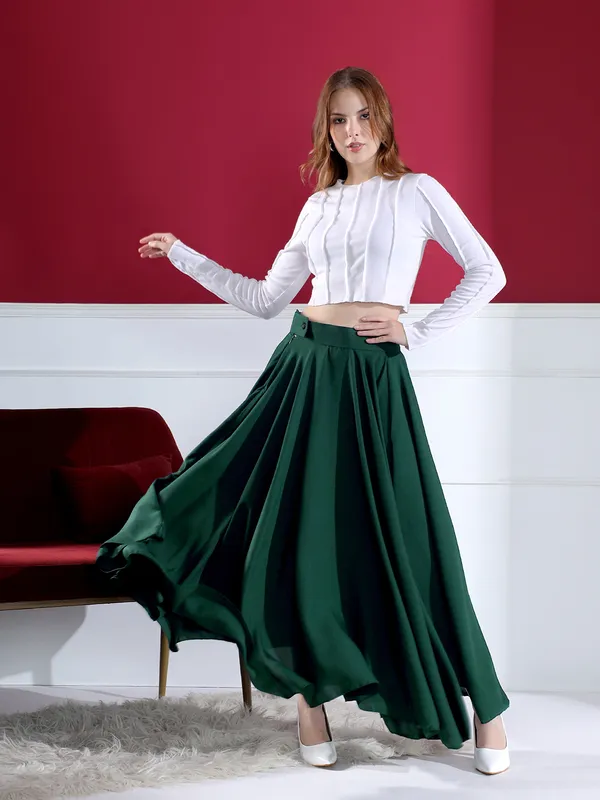 Women'S_Flowy_Pleated_Maxi_Skirt_-_Elegant_High-Waist_Long_Skirt