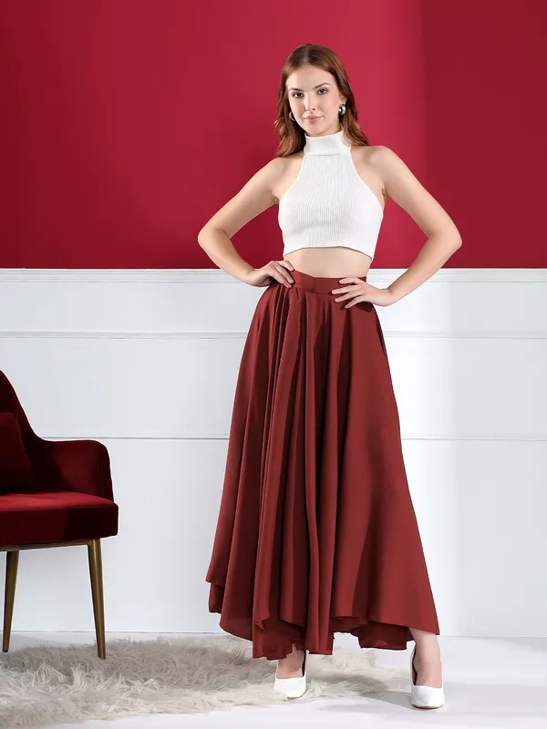 Burgundy_Pleated_Maxi_Skirt_-_Flowy_A-Line_High_Waist_Long_Skirt_For_Women