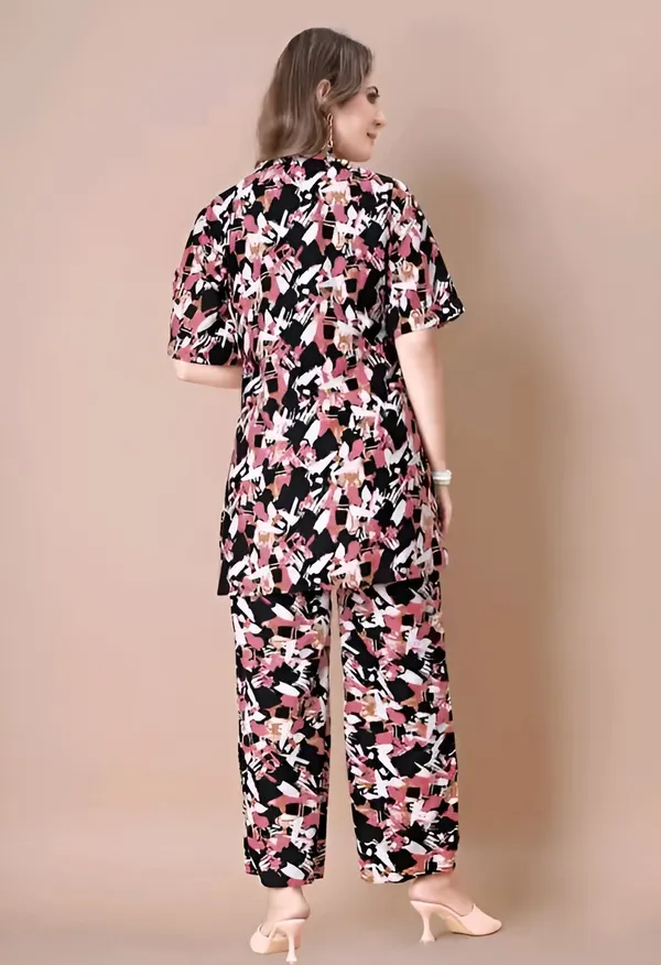 Women'S_Pink_And_Black_Abstract_Print_Co-Ord_Set