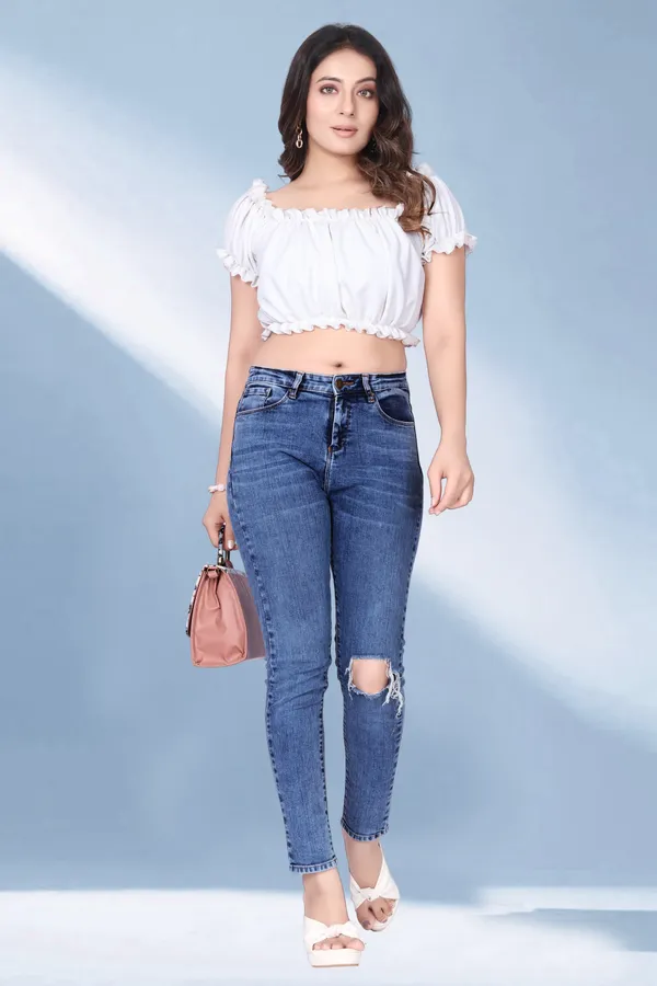 Women'S_White_Ruffle_Crop_Top_With_Off-Shoulder_Design