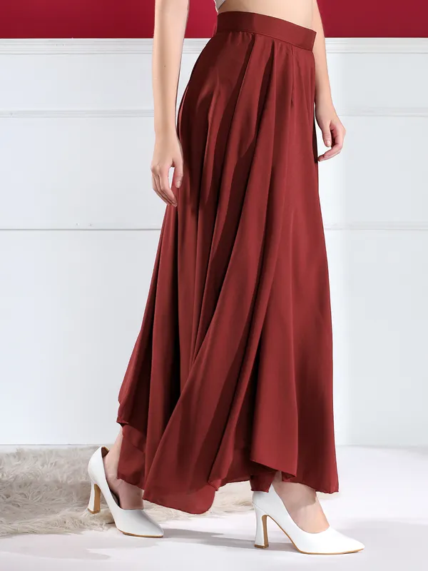 Burgundy_Pleated_Maxi_Skirt_-_Flowy_A-Line_High_Waist_Long_Skirt_For_Women