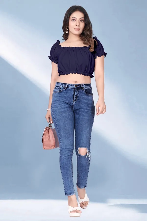 Navy_Blue_Off-Shoulder_Ruffle_Crop_Top_For_Women