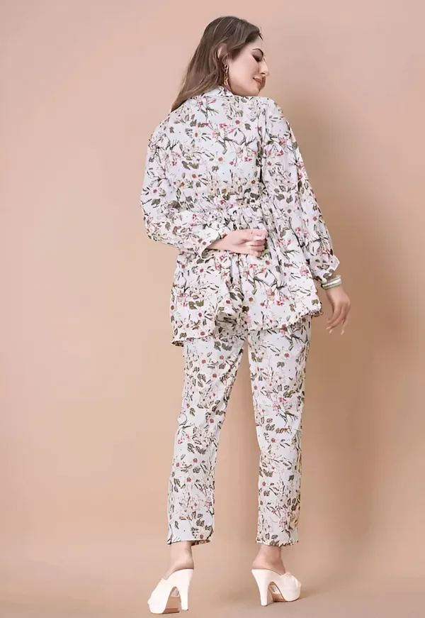 Women'S_Floral_Print_Co-Ord_Set_With_Peplum_Top_And_Pants