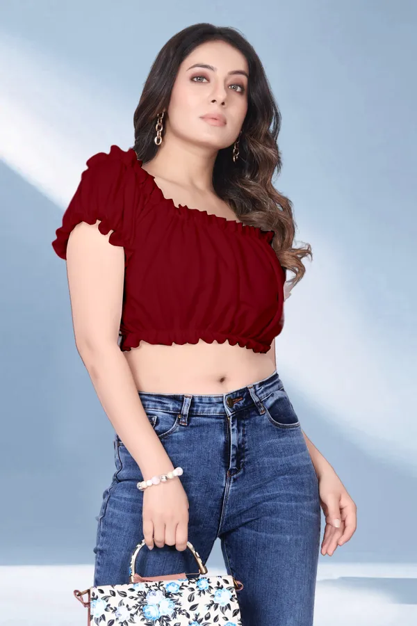 Maroon_Off-Shoulder_Crop_Top_With_Ruffle_Detailing