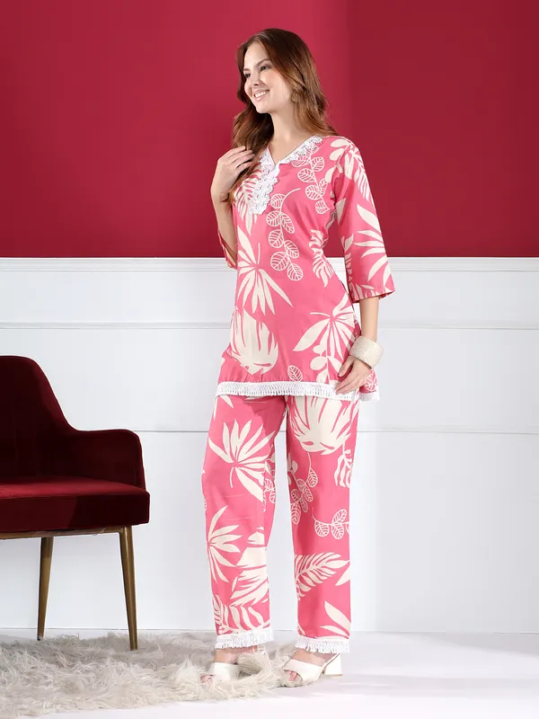 Pink_Tropical_Print_Co-Ord_Set_For_Women
