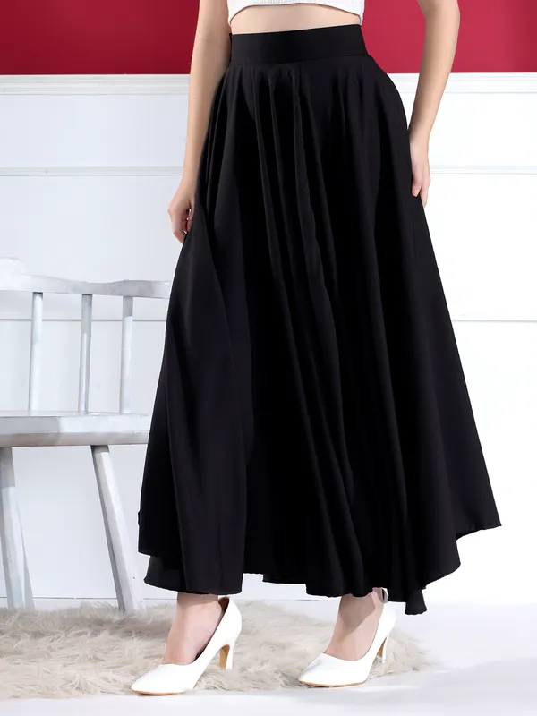 Women'S_Black_High-Waisted_Pleated_Maxi_Skirt