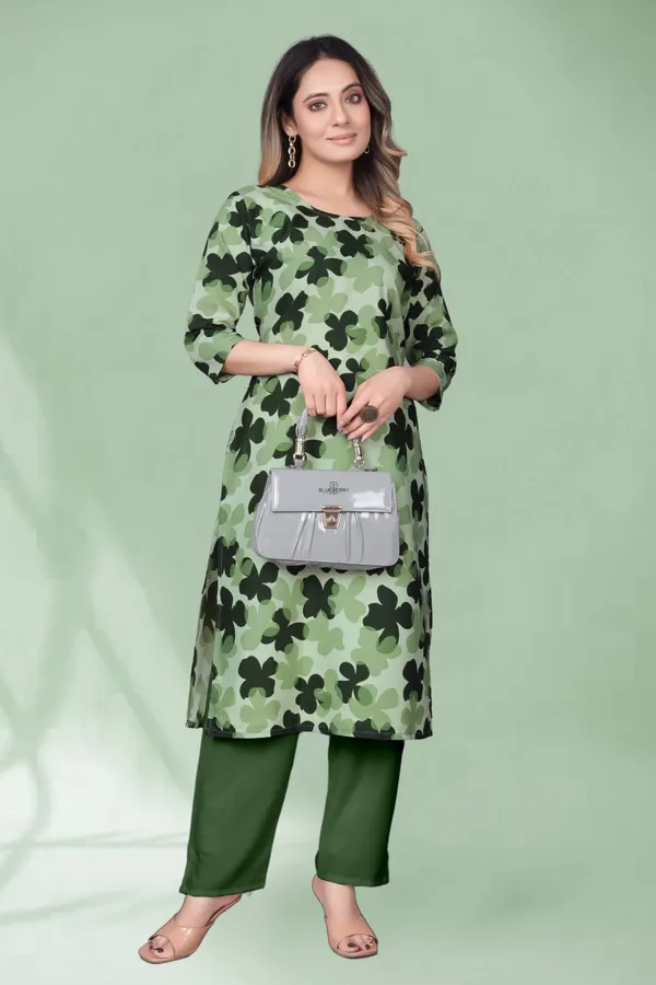 Women'S_Green_Floral_Print_Kurta_With_Matching_Palazzo_Set