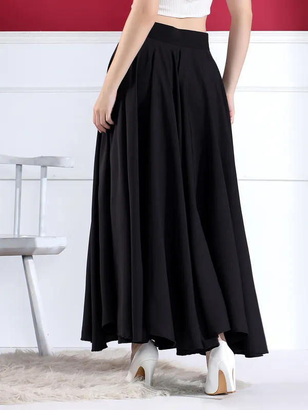 Women'S_Black_High-Waisted_Pleated_Maxi_Skirt