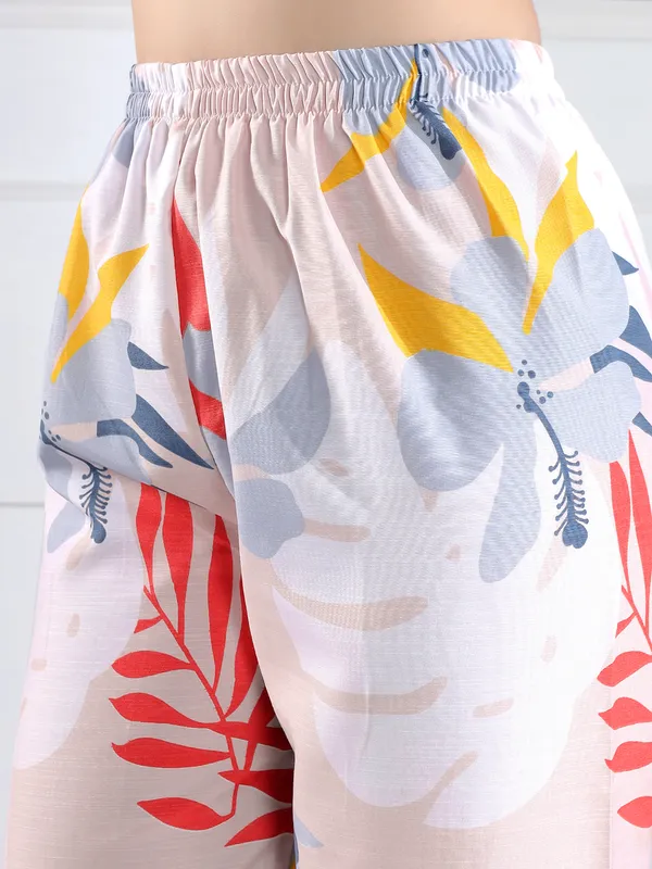 Women'S_Floral_Print_Co-Ord_Set_-_Pink_Collar_Top_And_Pyjama_Set