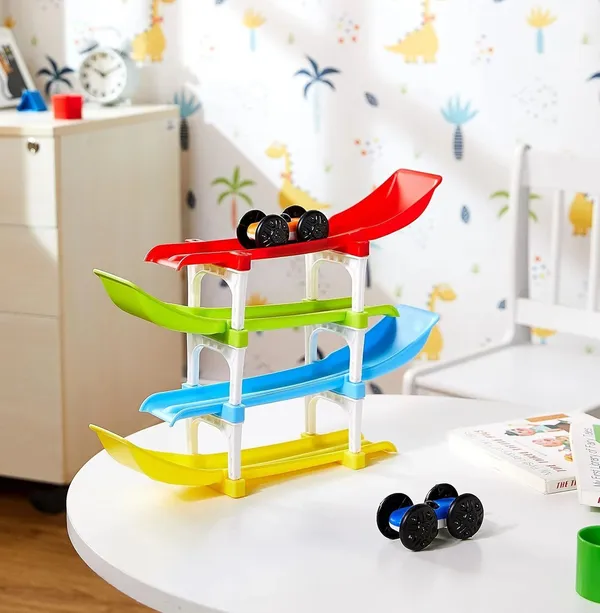 Multicolor_4_Level_Car_Ramp_Racer_Toy_With_4_Mini_Cars_&_Rolling_Track_Toy_Fun_Car_Toy_Set