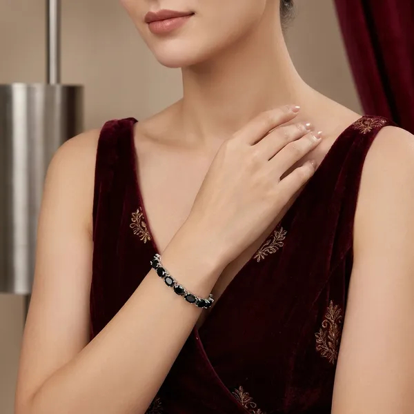 Black_Stainless_Steel_Onyx_Oval_Shaped_Bracelet