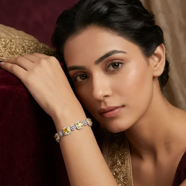Golden_Stainless_Steel_Topaz_With_American_Diamond_Bracelet